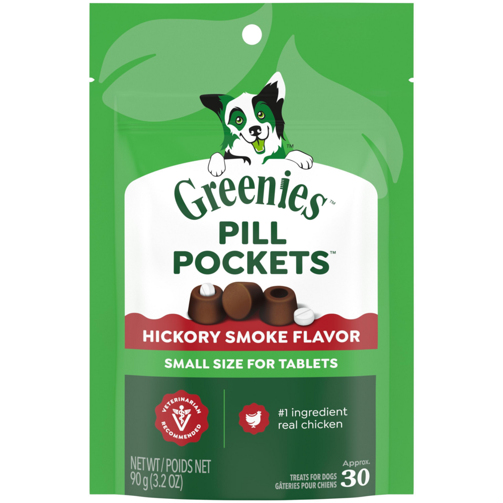 Greenies Pill Pockets Canine Hickory Smoke Flavor Dog Treats Tablet