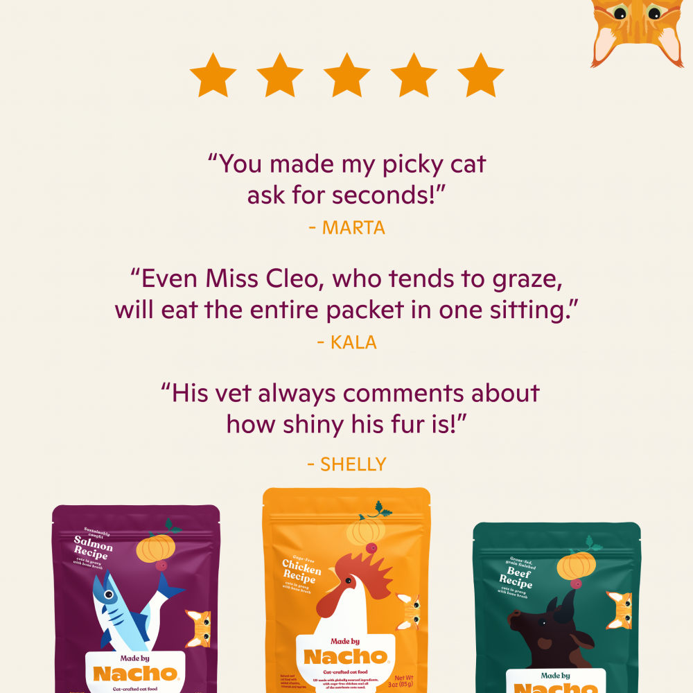 
                  
                    Made By Nacho Cuts In Gravy With Bone Broth Wet Cat Food Variety
                  
                