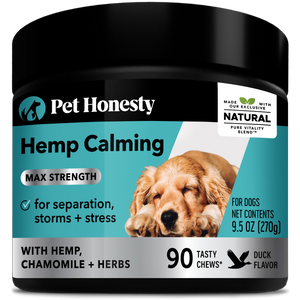 Pet Honesty Dog Hemp Calming Max Strength Anxiety Soft Chews, Duck