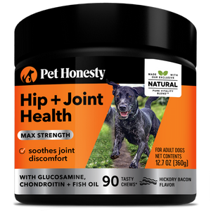 Pet Honesty Dog Hip & Joint Health Support Max Strength Chews, Bacon