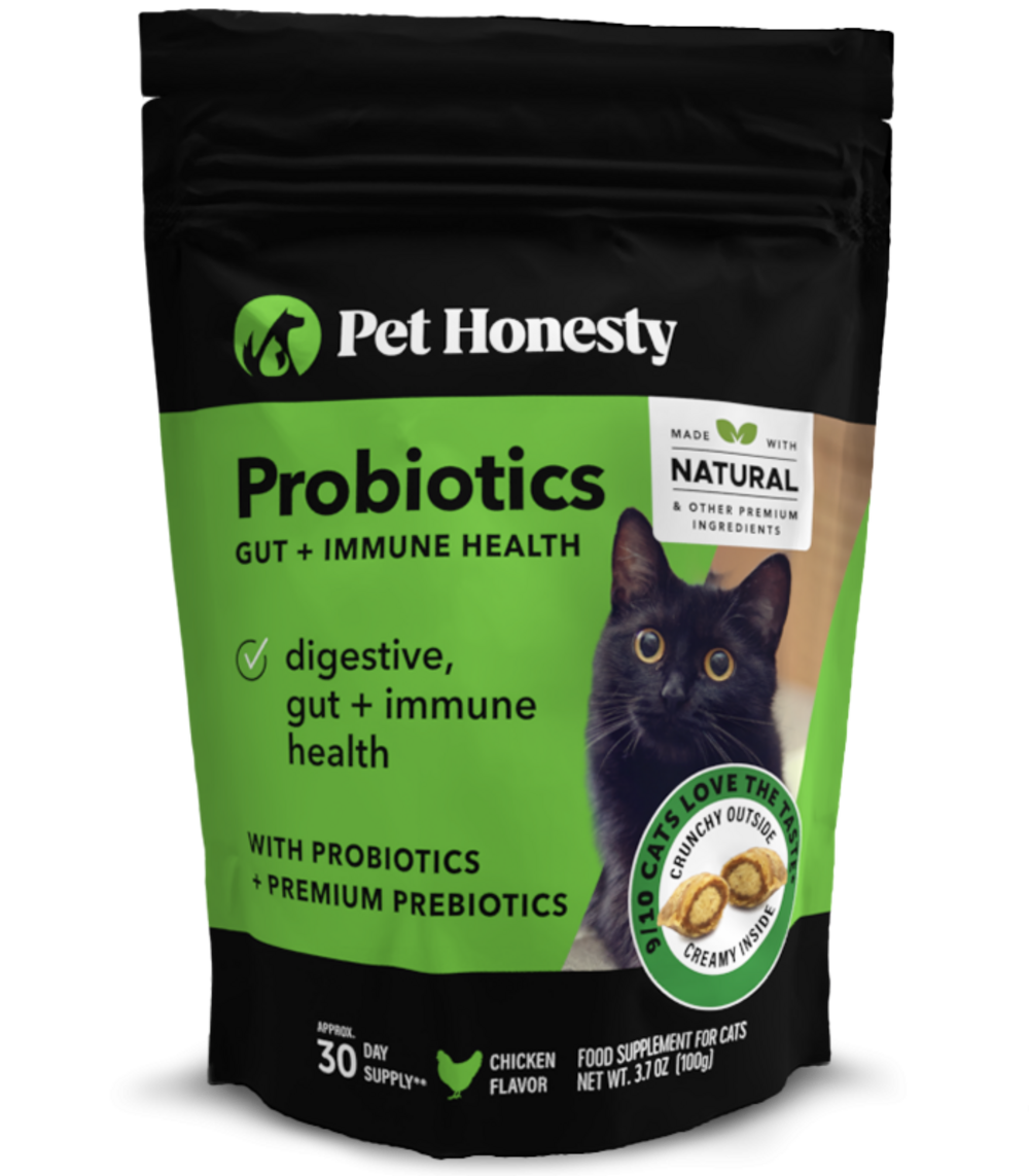 Pet Honesty Cat Probiotics Gut & Immune Health Dual Textured Chews