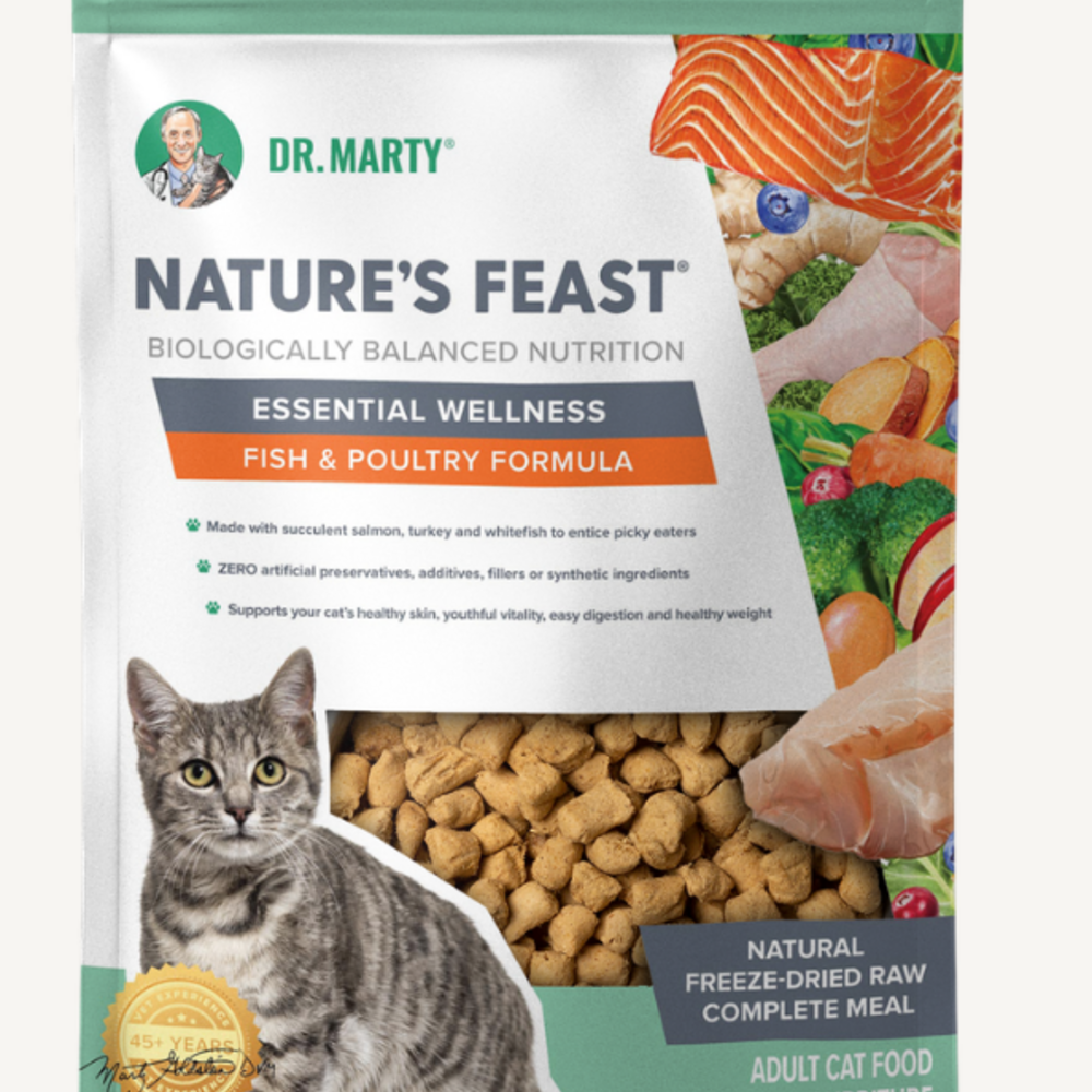 Dr. Marty Natures Feast Freeze Dried Fish & Poultry Cat Pouches