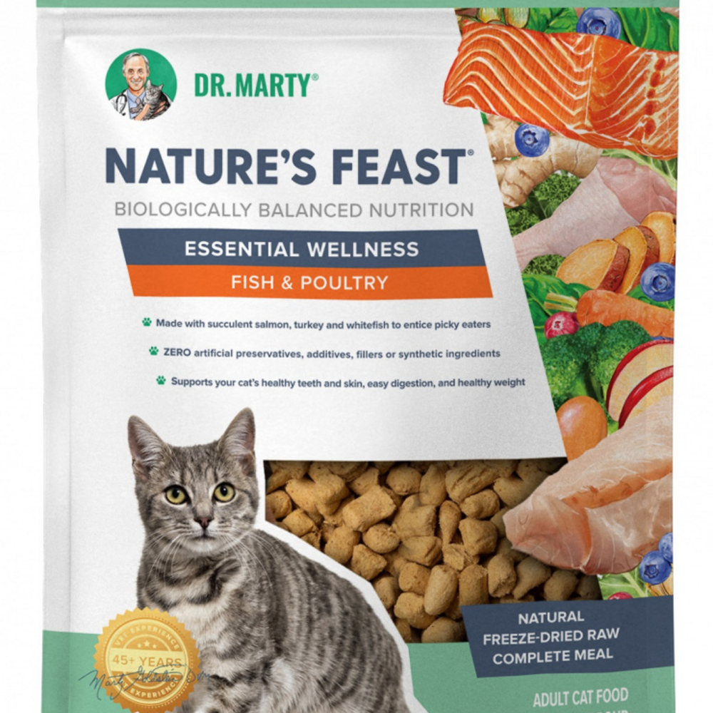 Dr. Marty Natures Feast Freeze Dried Fish & Poultry Cat Pouches