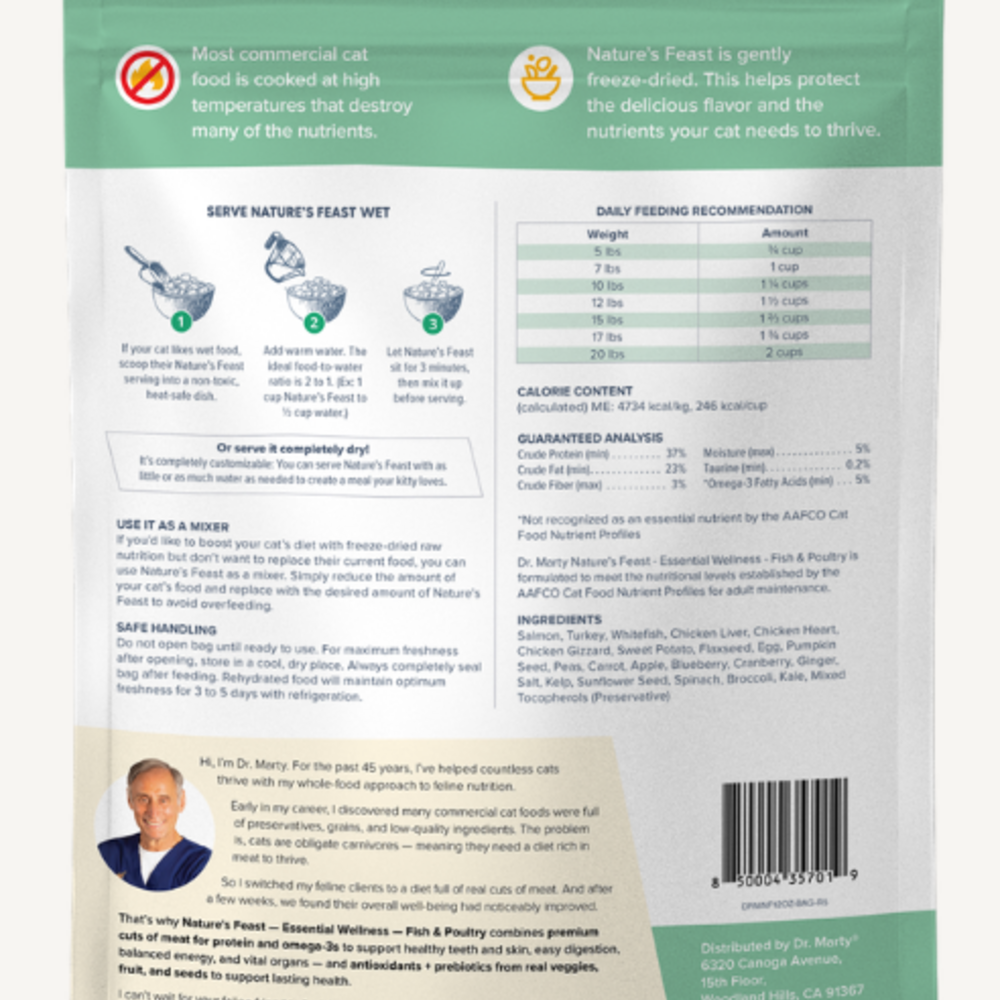 
                  
                    Dr. Marty Natures Feast Freeze Dried Fish & Poultry Cat Pouches
                  
                