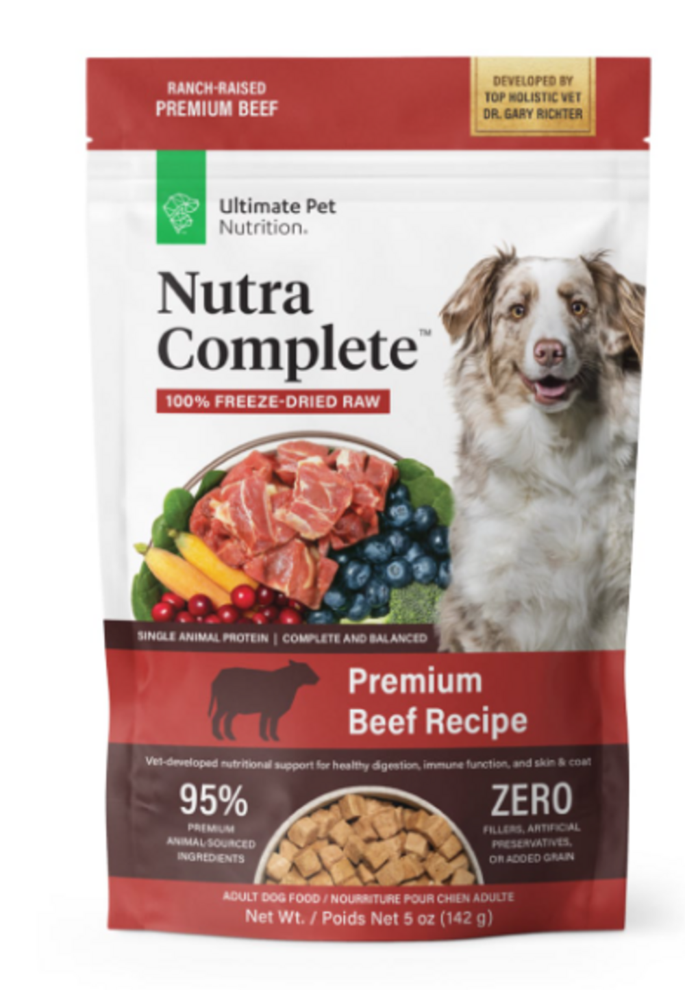 Ultimate Pet Nutrition Freeze Dried Nutra Complete Raw Beef Dog Food