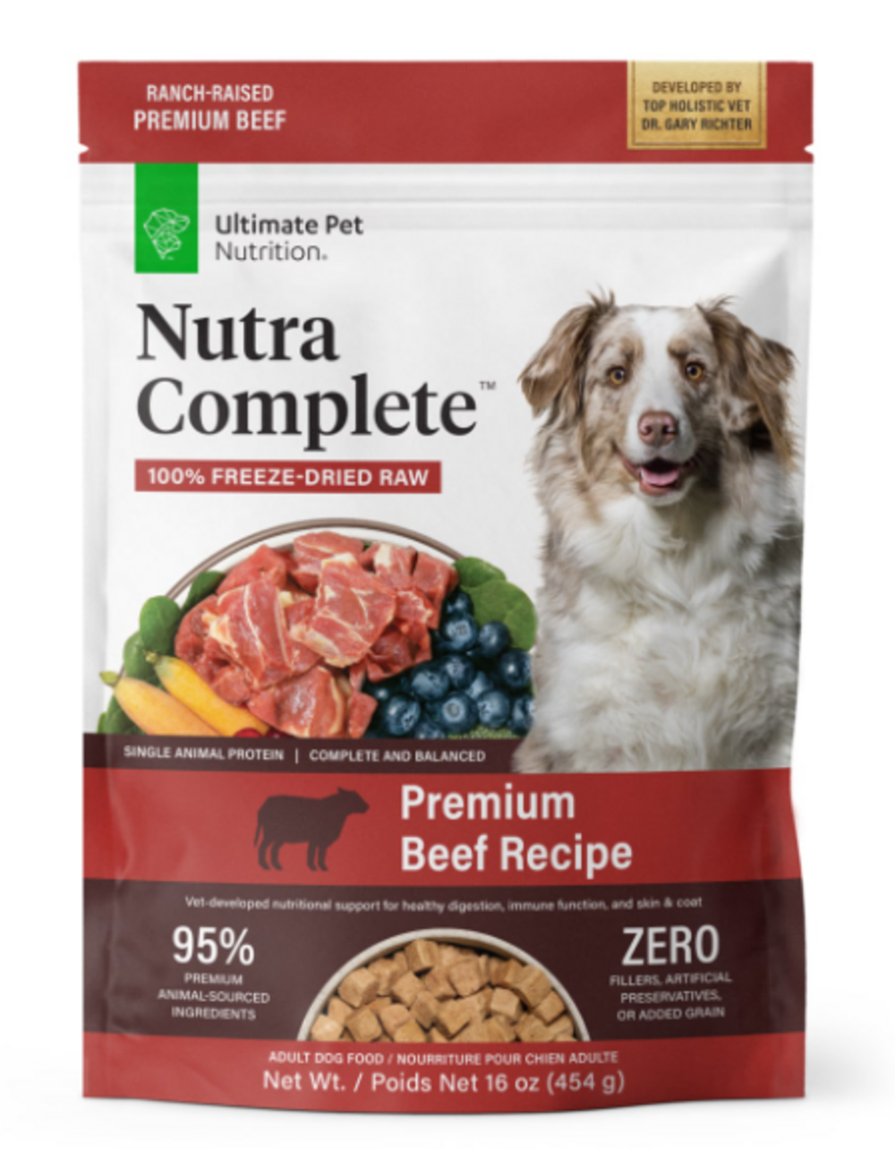 Ultimate Pet Nutrition Freeze Dried Nutra Complete Raw Beef Dog Food