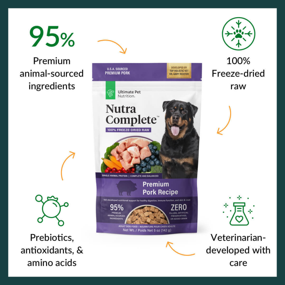 
                  
                    Ultimate Pet Nutrition Freeze Dried Nutra Complete Pork Dog Food
                  
                