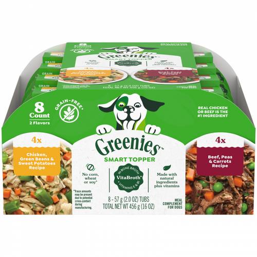 Greeinies Chicken and Beef Variety Pack of Dog Food