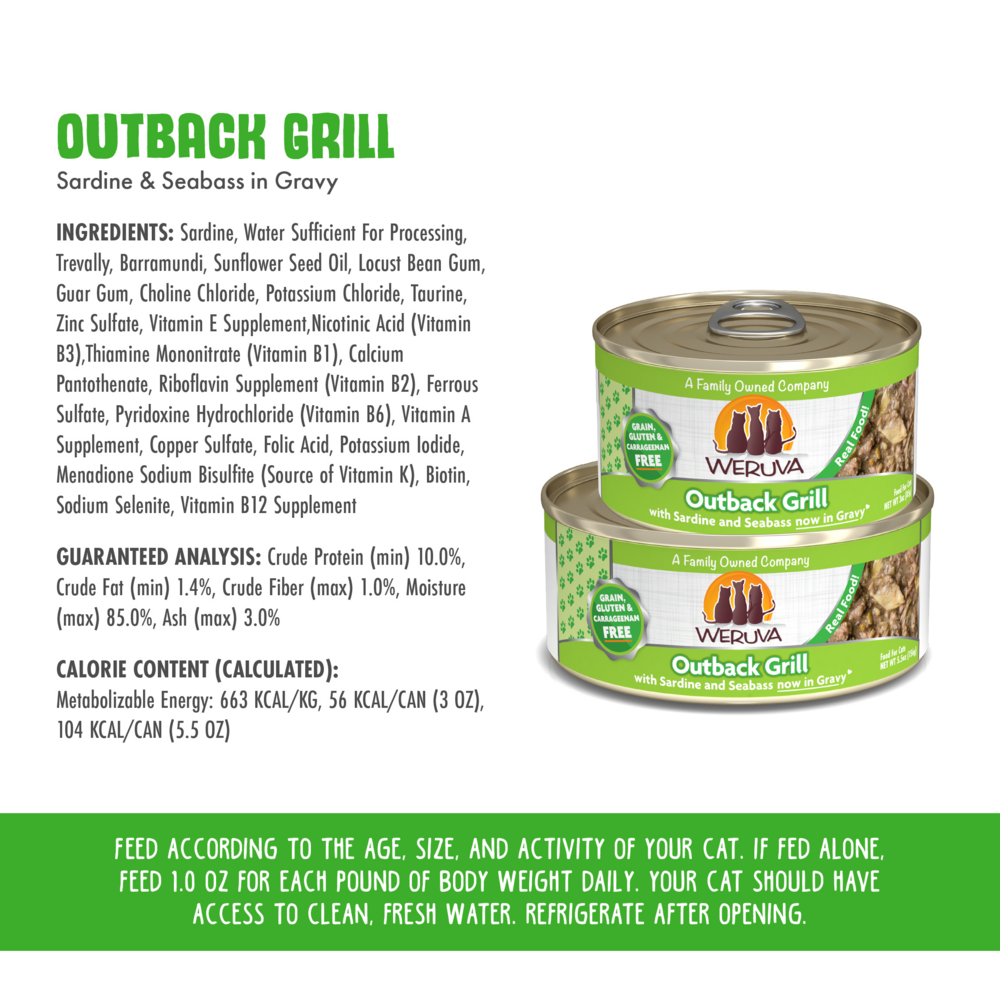 
                  
                    Weruva Outback Grill With Trevally and Barramundi Canned Cat Food
                  
                