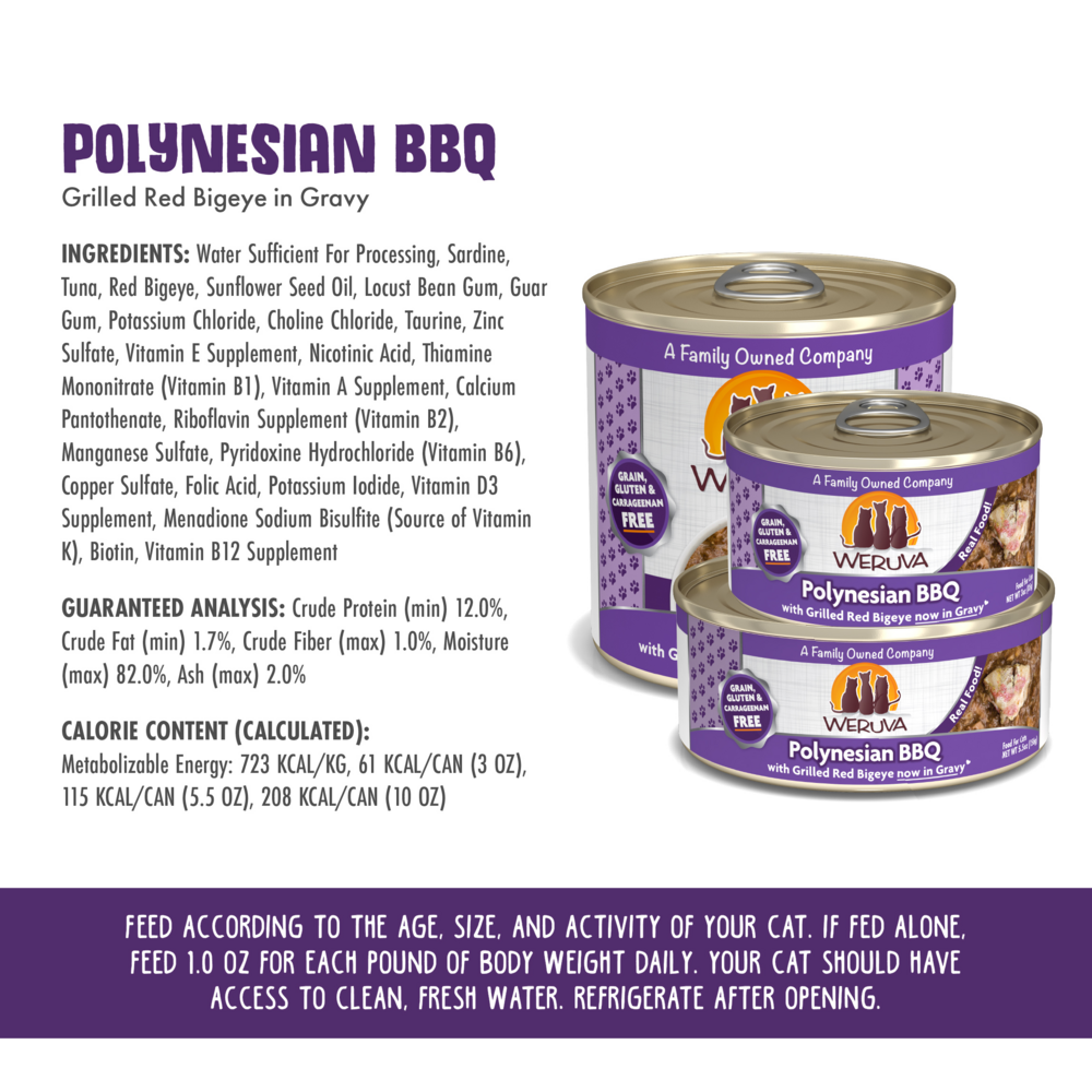 
                  
                    Weruva Polynesian BBQ With Grilled Red Big Eye Canned Cat Food
                  
                