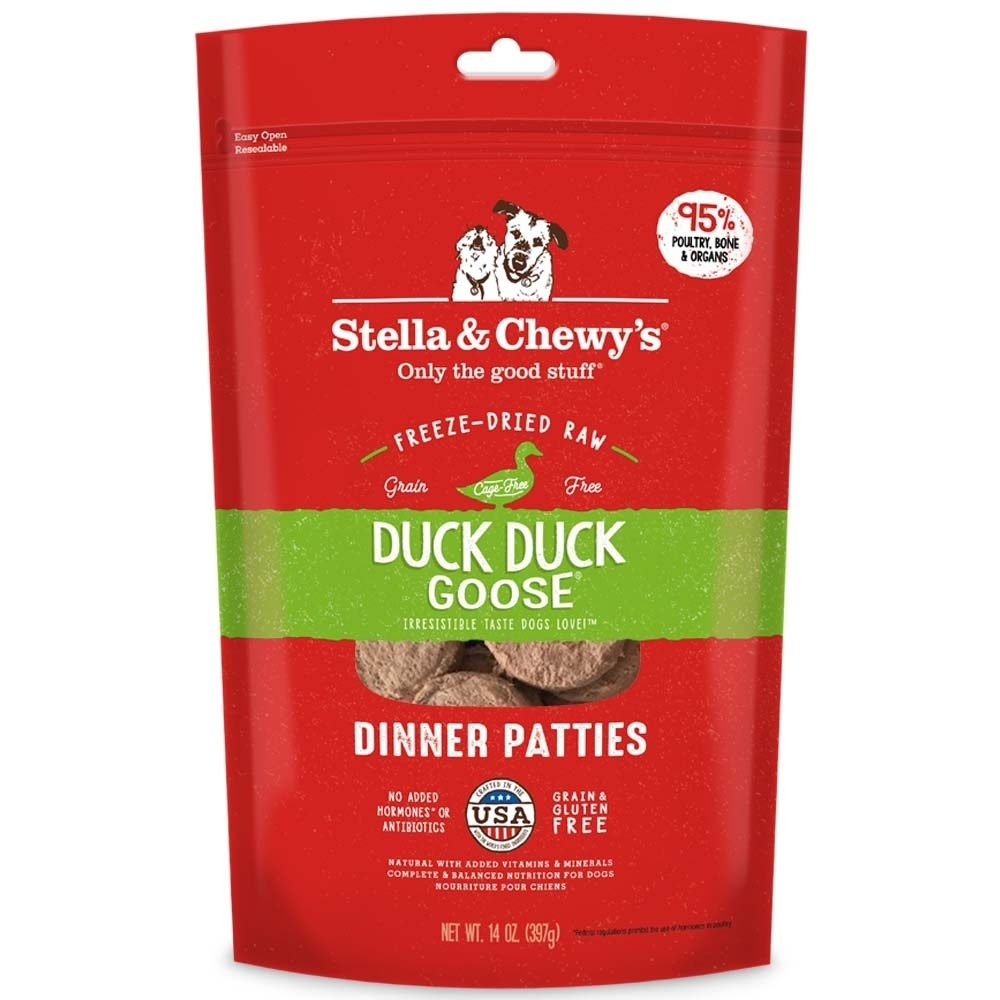 
                  
                    Stella & Chewy's Duck Duck Goose Grain Free Dinner Patties Freeze Dried Raw Dog Food
                  
                