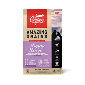 ORIJEN High Protein Amazing Grains Large Breed Puppy Dry Dog Food