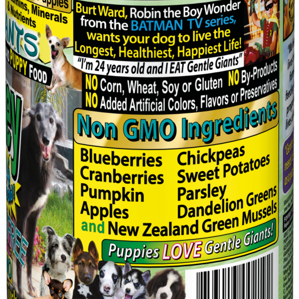 Gentle Giants Non-GMO Grain Free Turkey Dog & Puppy Can Food
