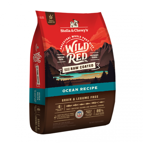 Stella & Chewy's Wild Red Dry Dog Food Raw Coated High Protein Grain & Legume Free Ocean Recipe