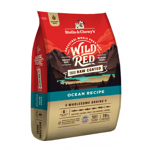 Stella & Chewy's Wild Red Dry Dog Food Raw Coated High Protein Wholesome Grains Ocean Recipe