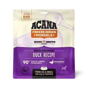 ACANA Freeze Dried Dog Food & Topper, Grain Free, High Protein,  Fresh & Raw Animal Ingredients, Duck Recipe, Morsels