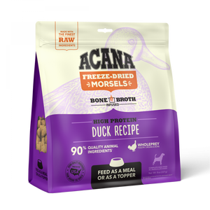 ACANA Freeze Dried Dog Food & Topper, Grain Free, High Protein,  Fresh & Raw Animal Ingredients, Duck Recipe, Morsels