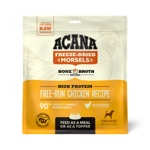 Load image into Gallery viewer, ACANA Freeze Dried Dog Food &amp; Topper, Grain Free, High Protein,  Fresh &amp; Raw Animal Ingredients, Free Run Chicken Recipe, Morsels