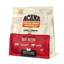 Load image into Gallery viewer, ACANA Freeze Dried Dog Food &amp; Topper, Grain Free, High Protein,  Fresh &amp; Raw Animal Ingredients, Ranch-Raised Beef Recipe, Morsels