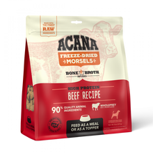 Load image into Gallery viewer, ACANA Freeze Dried Dog Food &amp; Topper, Grain Free, High Protein,  Fresh &amp; Raw Animal Ingredients, Ranch-Raised Beef Recipe, Morsels