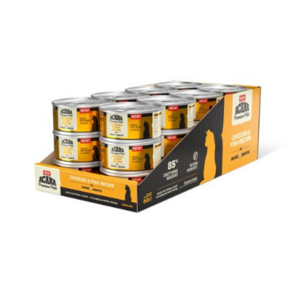 Acana Premium Pt Canned Cat Food Chicken & Fish