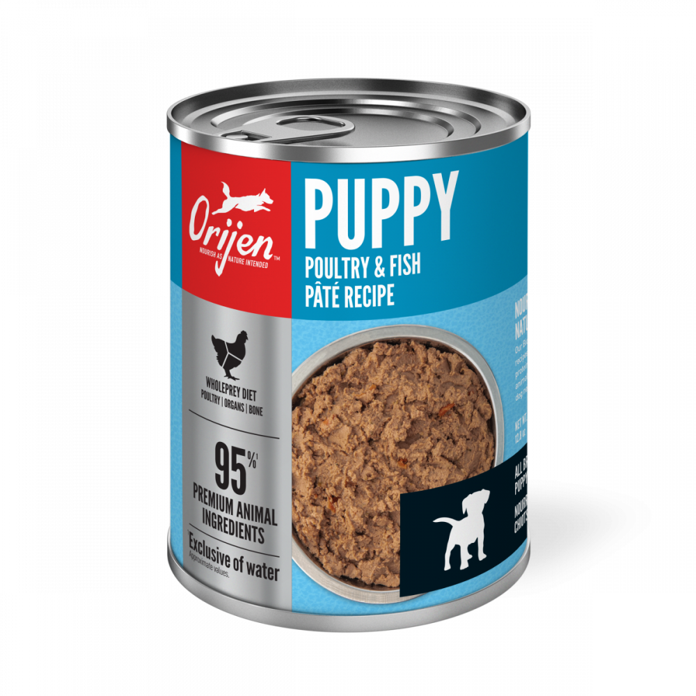 ORIJEN Puppy Recipe, Poultry & Fish Pate, Grain-free, Premium Wet Dog Food