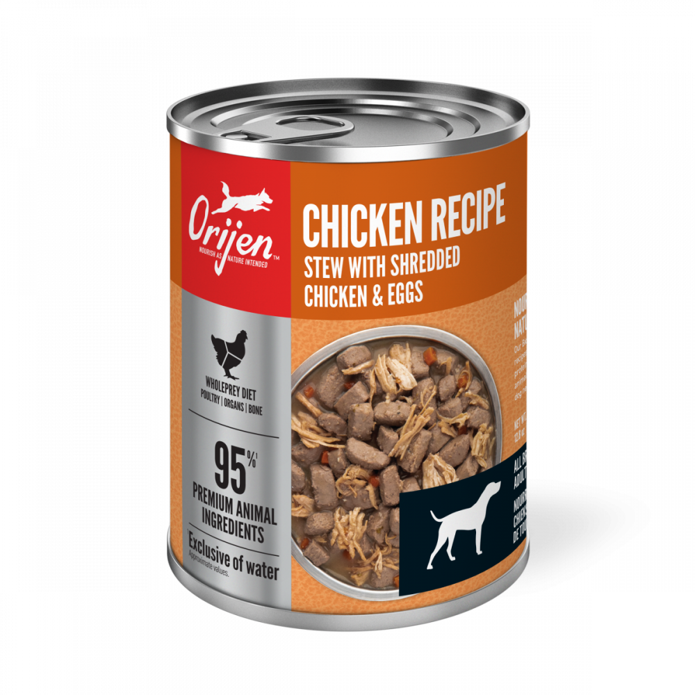 
                  
                    ORIJEN Real Meat Shreds, Grain-free, Chicken Recipe Stew, Premium Wet Dog Food
                  
                