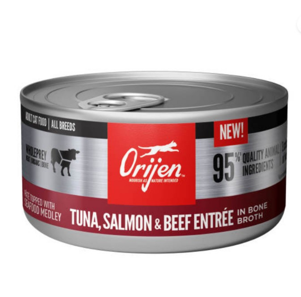 
                  
                    ORIJEN Tuna, Salmon & Beef Entree in Bone Broth Canned Cat Food
                  
                