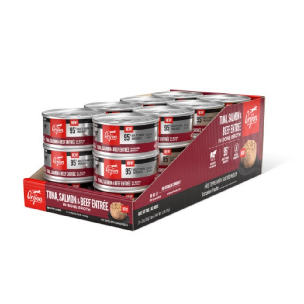 
                  
                    ORIJEN Tuna, Salmon & Beef Entree in Bone Broth Canned Cat Food
                  
                