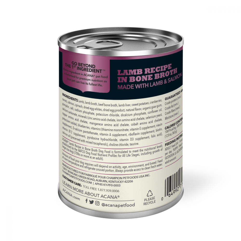 Acana Premium Chunks Canned Dog Food Lamb