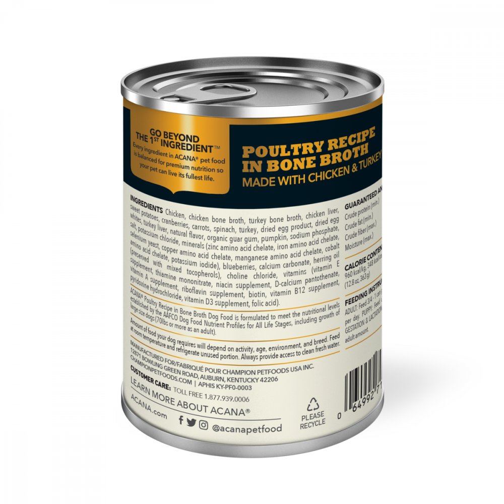 Acana Premium Chunks Canned Dog Food Poultry
