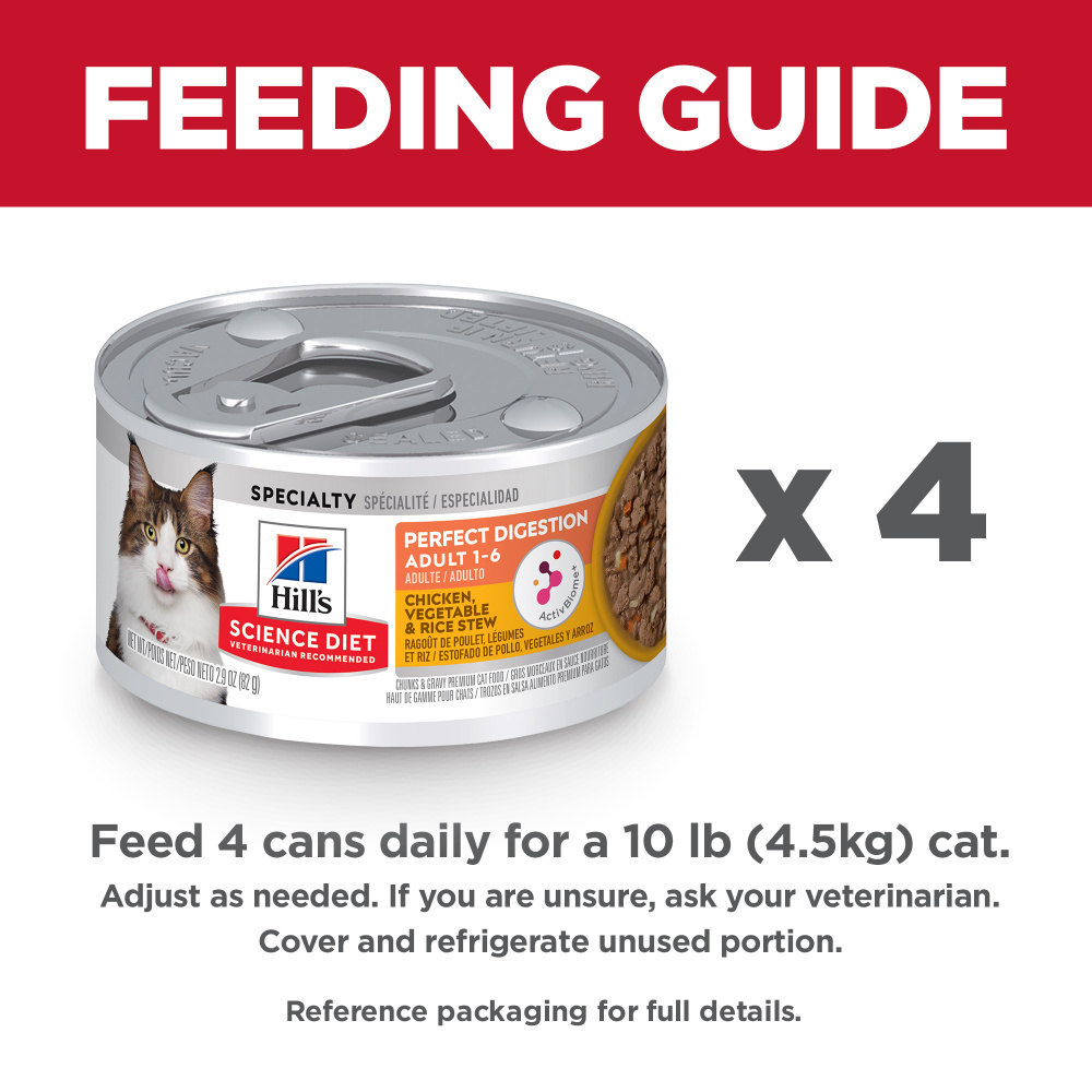 
                  
                    Hill's Science Diet Adult Perfect Digestion Chicken & Vegetable & Rice Stew Canned Cat Food
                  
                