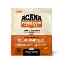 Load image into Gallery viewer, ACANA Freeze Dried Dog Food &amp; Topper, Grain Free, High Protein,  Fresh &amp; Raw Animal Ingredients, Free-Run Turkey Recipe, Patties