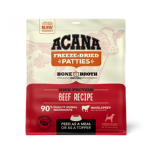 Load image into Gallery viewer, ACANA Freeze Dried Dog Food &amp; Topper, Grain Free, High Protein,  Fresh &amp; Raw Animal Ingredients, Ranch Raised Beef Recipe, Patties