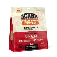 Load image into Gallery viewer, ACANA Freeze Dried Dog Food &amp; Topper, Grain Free, High Protein,  Fresh &amp; Raw Animal Ingredients, Ranch Raised Beef Recipe, Patties