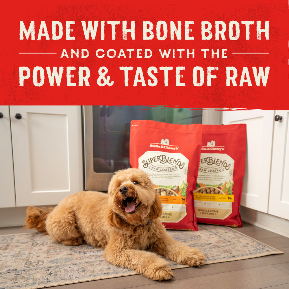 
                  
                    Stella & Chewy's SuperBlends Raw Coated Wholesome Grains Cage Free Chicken & Duck Recipe with Superfoods
                  
                