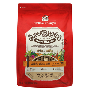 Stella & Chewy's SuperBlends Raw Blend Wholesome Grains Grass Fed Beef & Beef Liver & Lamb Recipe with Superfoods