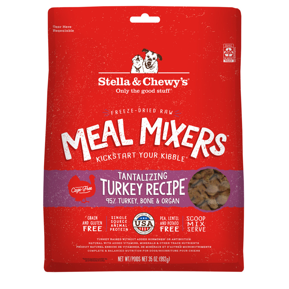 
                  
                    Stella & Chewys Freeze Dried Grain Free Raw Tantalizing Turkey Meal Protein Rich Mixer Dog Food Topper for Small & Large Breeds
                  
                