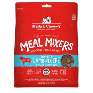 Stella & Chewys Freeze Dried Grain Free Raw Dandy Lamb Meal Protein Rich Mixer Dog Food Topper for Small & Large Breeds