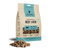 Load image into Gallery viewer, Vital Essentials Freeze Dried Raw Beef Liver Dog Treats