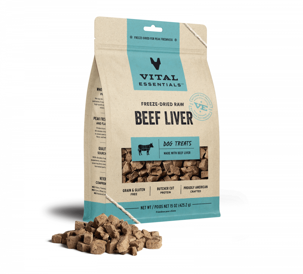 Vital Essentials Freeze Dried Raw Beef Liver Dog Treats