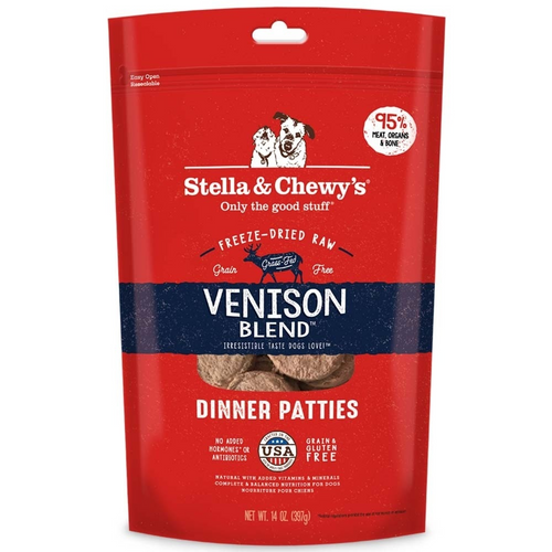 Stella & Chewy's Venison Blend Grain Free Dinner Patties Freeze Dried Raw Dog Food