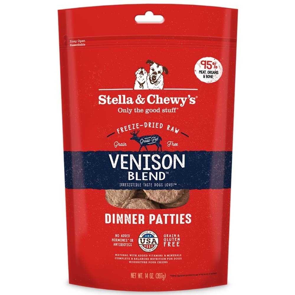 
                  
                    Stella & Chewy's Venison Blend Grain Free Dinner Patties Freeze Dried Raw Dog Food
                  
                