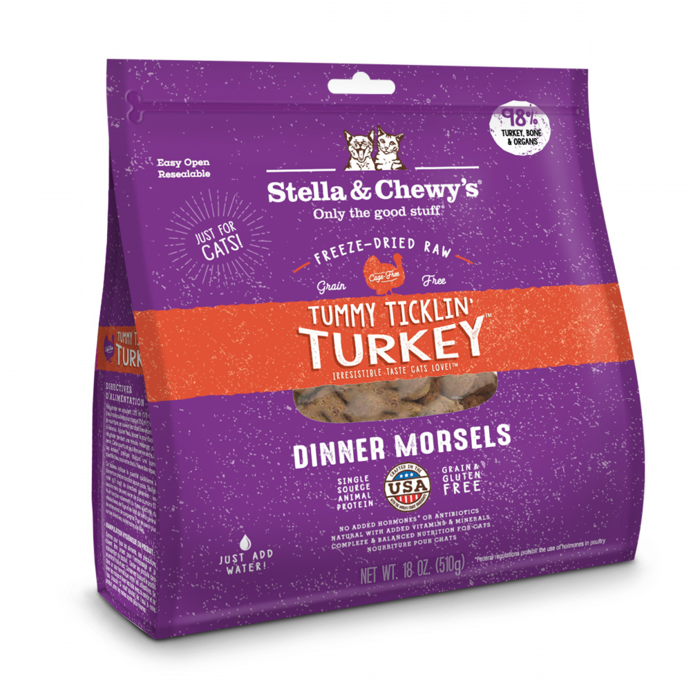 
                  
                    Stella & Chewy's Tummy Ticklin' Turkey Dinner Morsels Grain Free Freeze Dried Raw Cat Food
                  
                