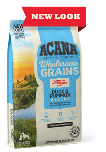 ACANA Wholesome Grains, Duck & Pumpkin Recipe, Limited Ingredient Diet Dry Dog Food