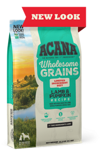 ACANA Wholesome Grains, Lamb & Pumpkin Recipe, Limited Ingredient Diet Dry Dog Food