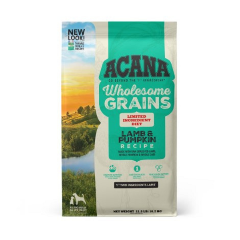 
                  
                    ACANA Wholesome Grains, Lamb & Pumpkin Recipe, Limited Ingredient Diet Dry Dog Food
                  
                