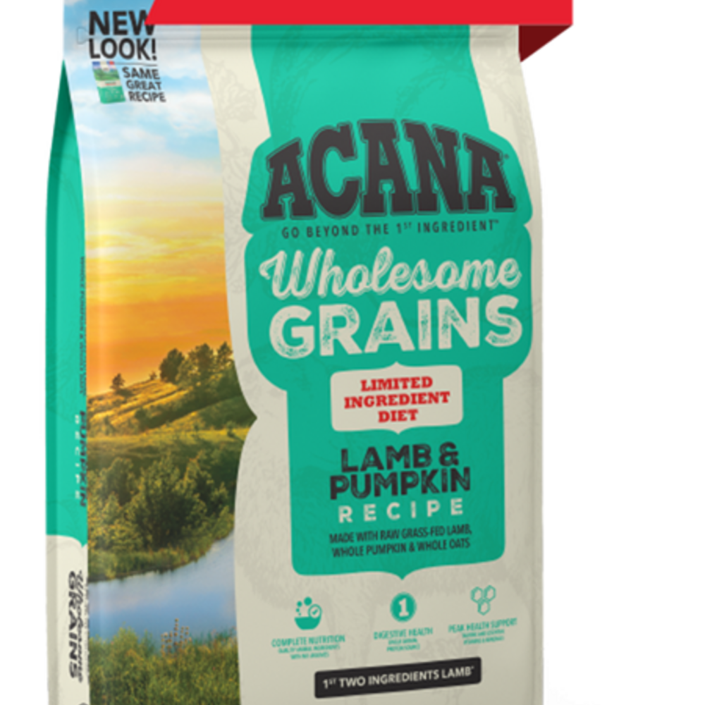 
                  
                    ACANA Wholesome Grains, Lamb & Pumpkin Recipe, Limited Ingredient Diet Dry Dog Food
                  
                