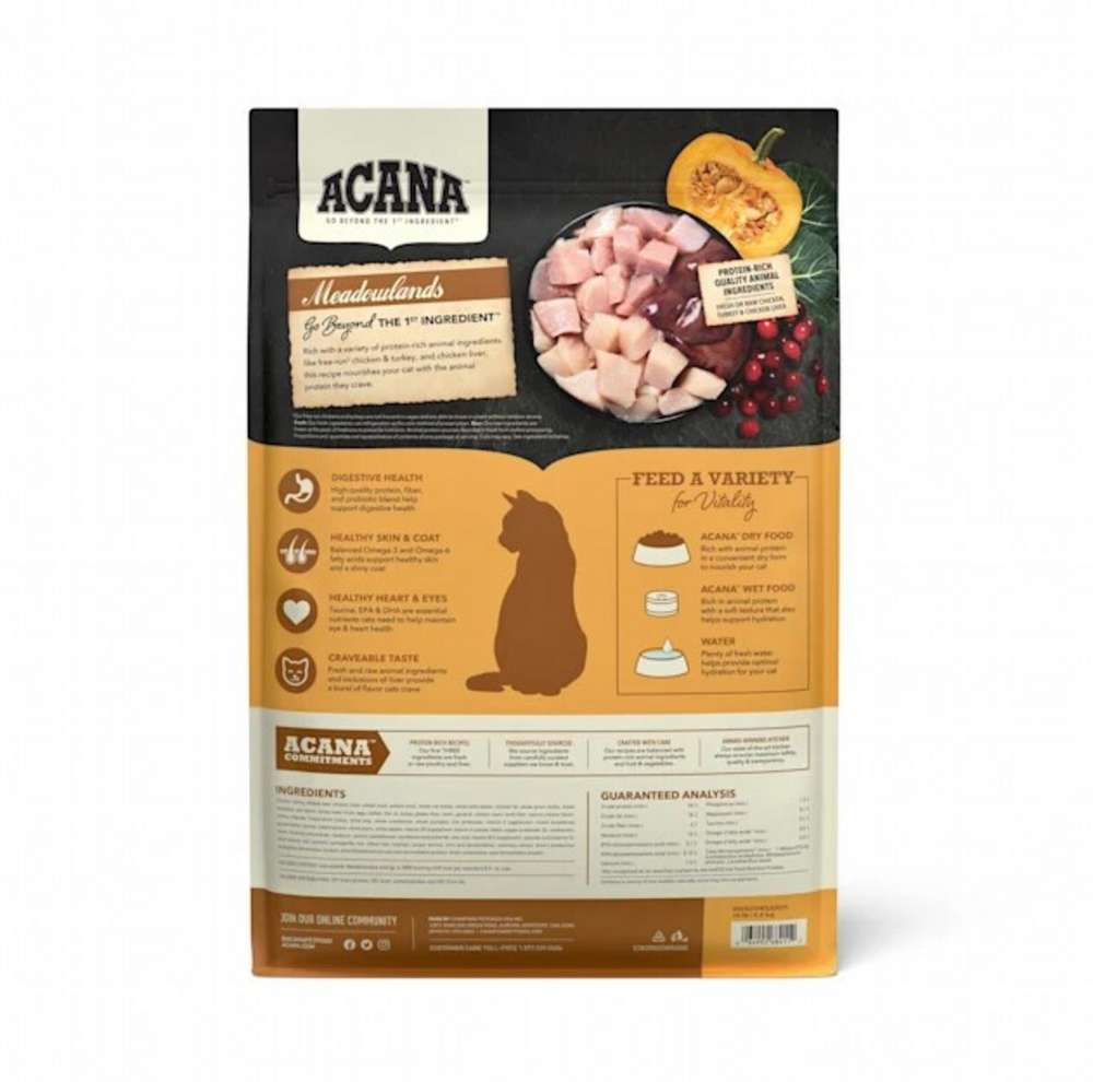 
                  
                    ACANA Highest Protein Meadowlands Dry Cat Food
                  
                