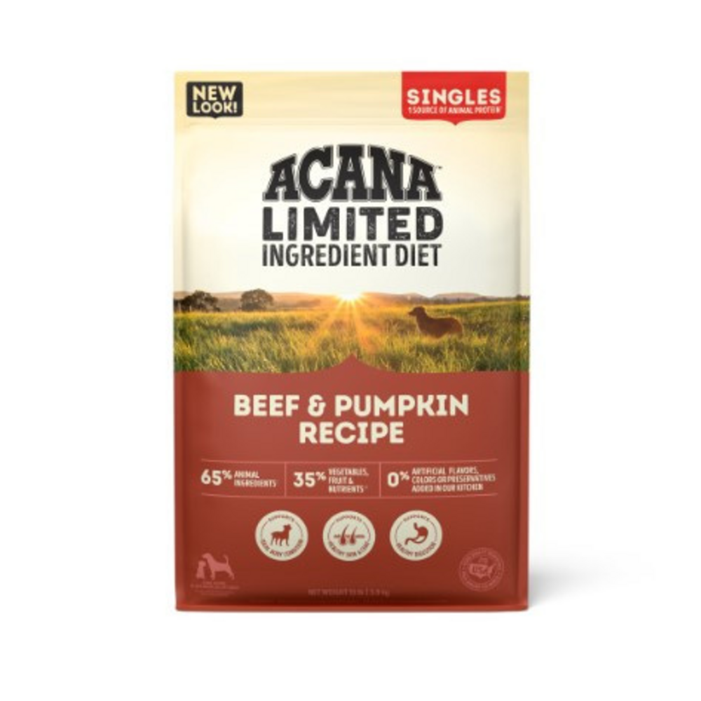 
                  
                    ACANA Singles, Beef & Pumpkin Recipe, Limited Ingredient Diet Dry Dog Food
                  
                